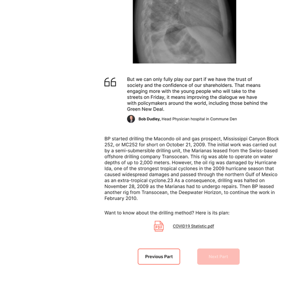 Interactive case studies` platform – screenshot 4