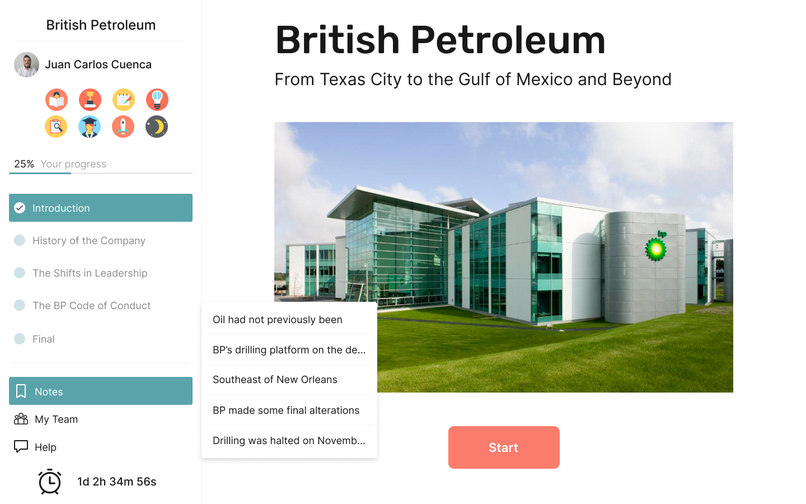 Interactive case studies` platform – screenshot 7