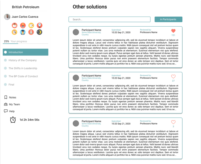 Interactive case studies` platform – screenshot 11