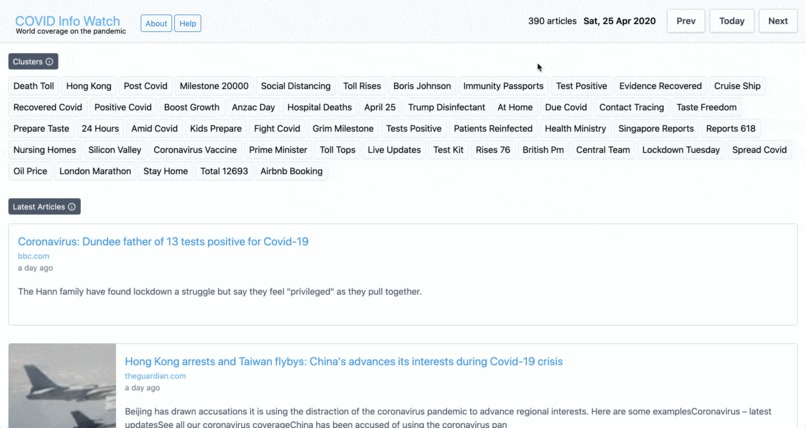 COVID Info Watch – screenshot 1