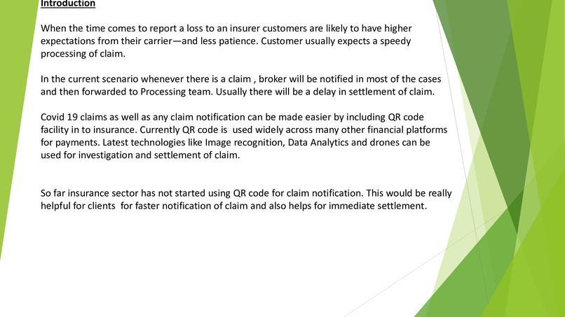 Immediate claim notification and settlement  during Covid19 – screenshot 2