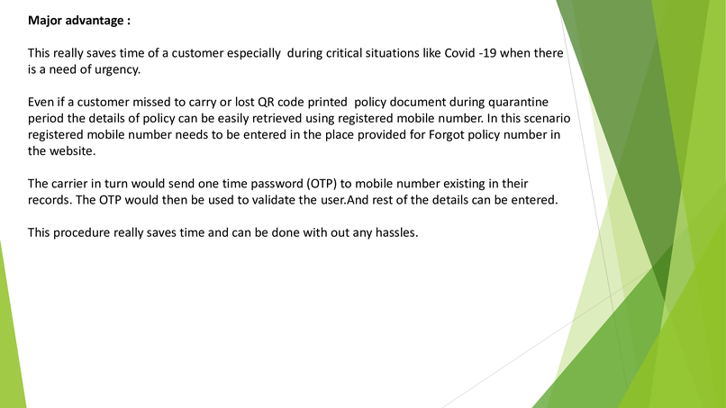 Immediate claim notification and settlement  during Covid19 – screenshot 4