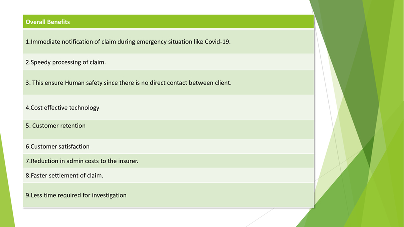 Immediate claim notification and settlement  during Covid19 – screenshot 6