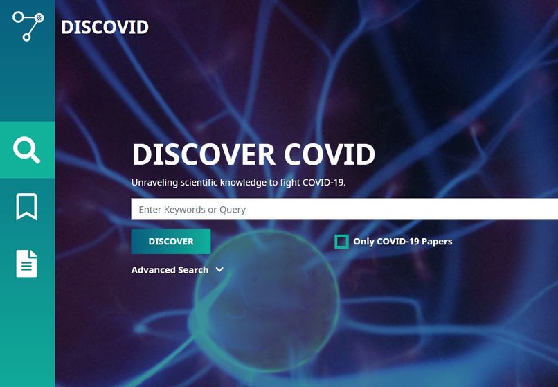 DISCOVID.AI - a search and discovery engine for COVID-19 – screenshot 1