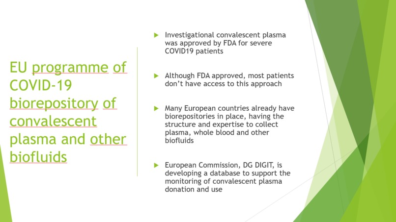 EU Covid19 Biorepository – screenshot 2