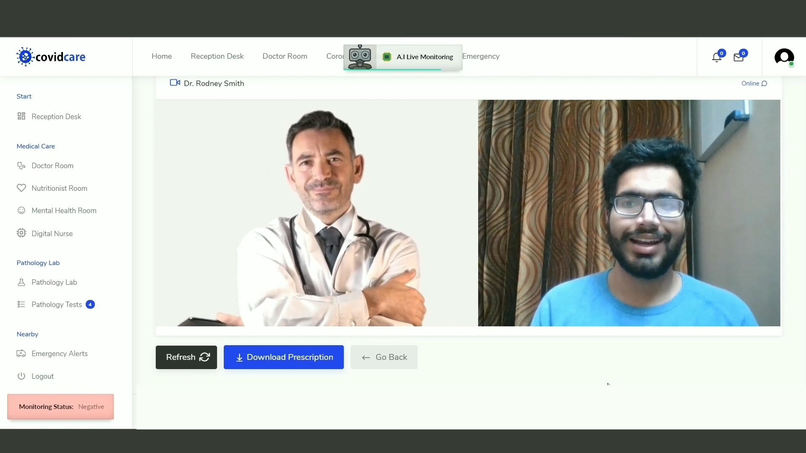 A.I powered Digital Hospital & Coronavirus Laboratory – screenshot 3