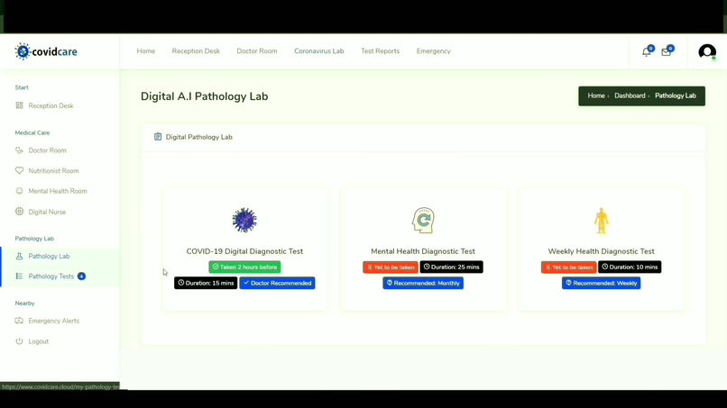 A.I powered Digital Hospital & Coronavirus Laboratory – screenshot 6