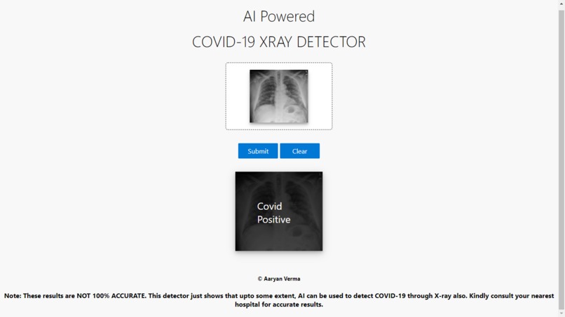 COVID-19 X-RAY DETECTOR  – screenshot 1