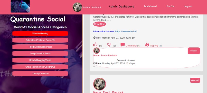Quarantine Social App – screenshot 3