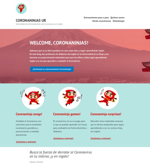 CORONANINJAS UR:  https://coronaninjas.wordpress.com  – screenshot 1
