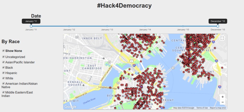 Boston Police Stop and Frisk Data Visualization – screenshot 1