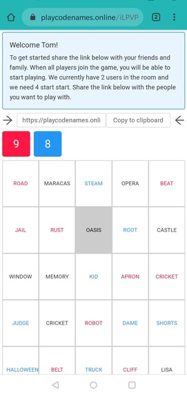 Play Codenames Online – screenshot 1