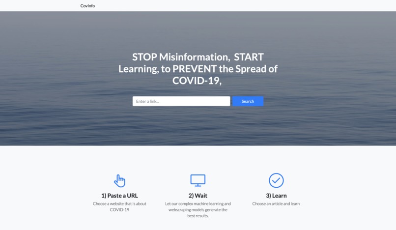 COVInfo – screenshot 1