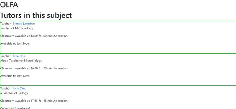 OLFA: Online Learning, For All – screenshot 2