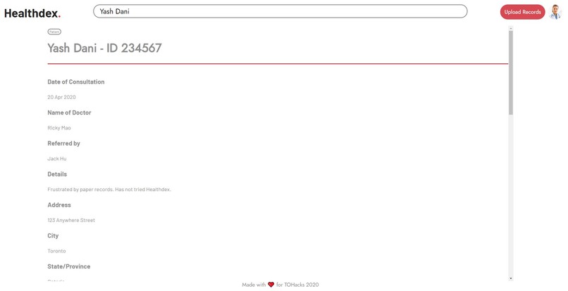 HealthDex – screenshot 2