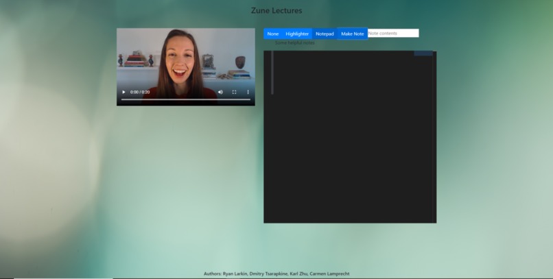 ZuneLectures – screenshot 2