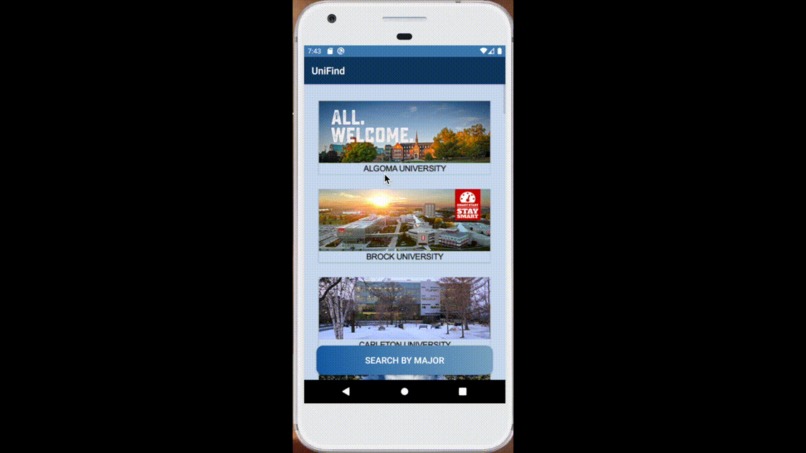 UniFind – screenshot 1