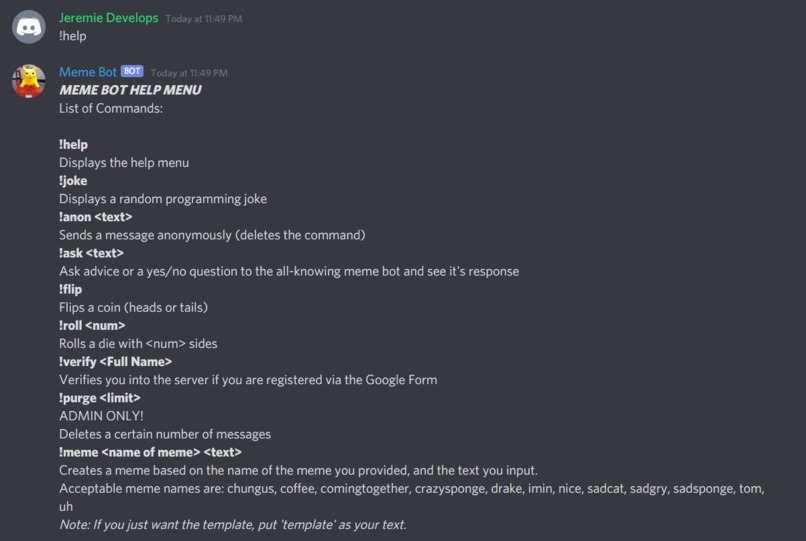 Meme Bot – screenshot 2