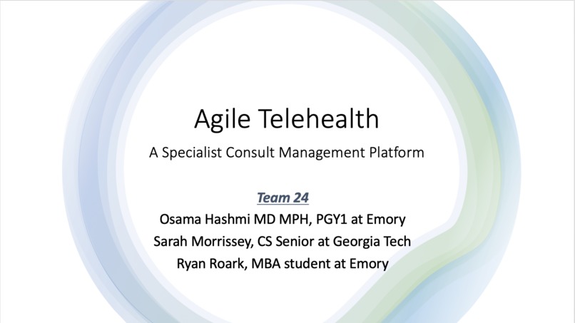 Team 24_Speciality Telehealth Access: Agile Telehealth – screenshot 1