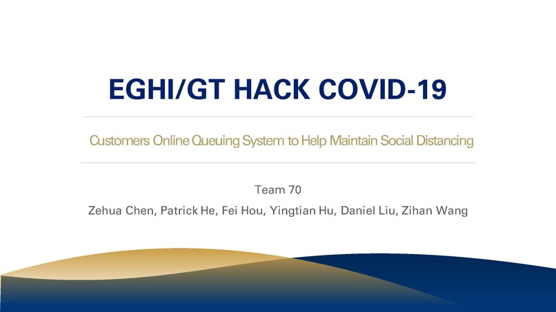 Team 70_Online Queuing System to Maintain Social Distancing​ – screenshot 1