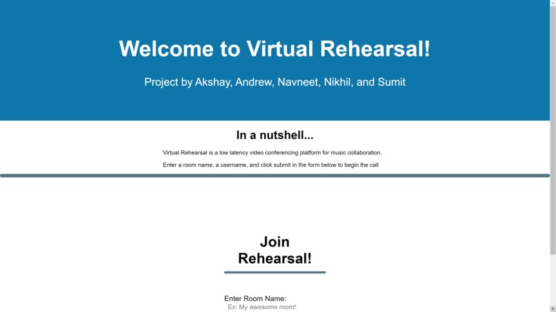 Team 47_Virtual Rehearsal – screenshot 1