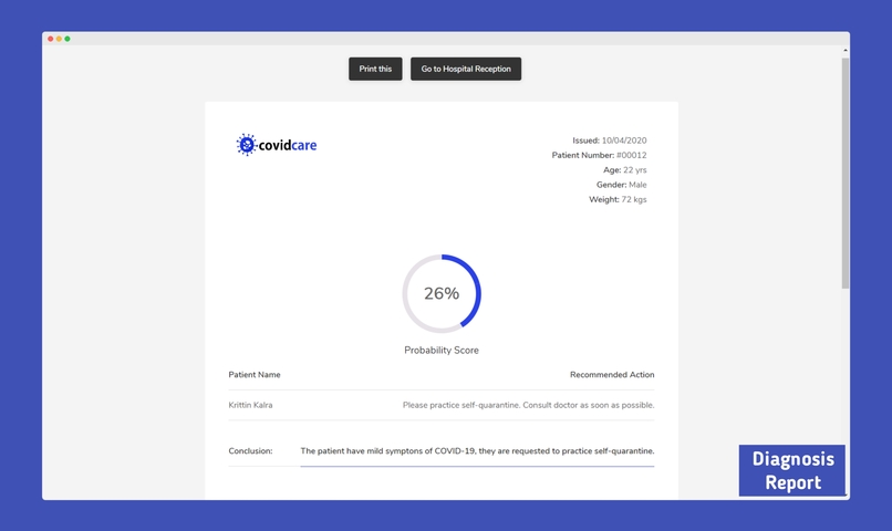 CovidCare - A.I powered Digital Hospital & Laboratory – screenshot 1