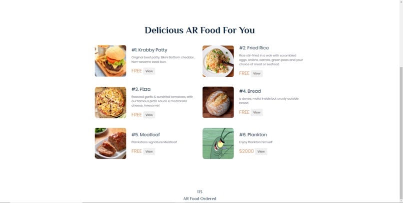 ARFoods – screenshot 1
