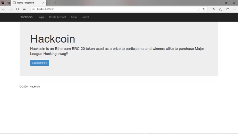 Hackcoin Website – screenshot 1