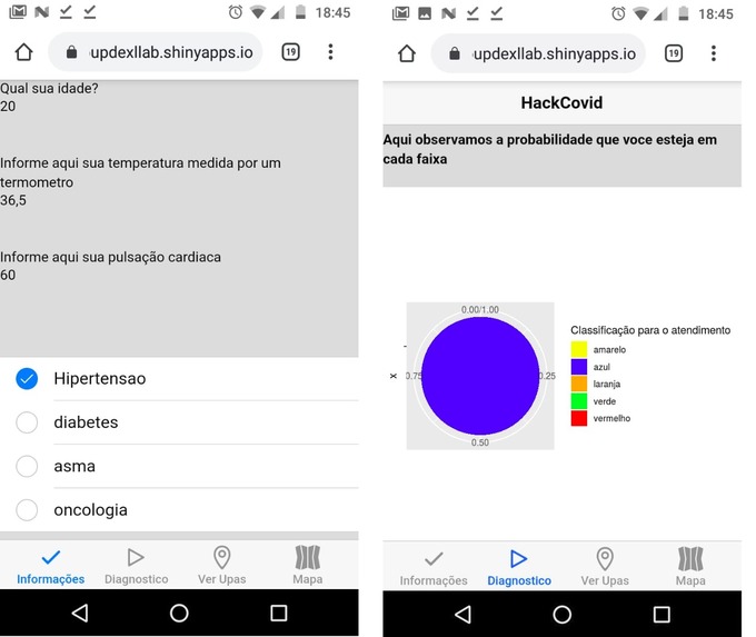 CovidCheck – screenshot 1