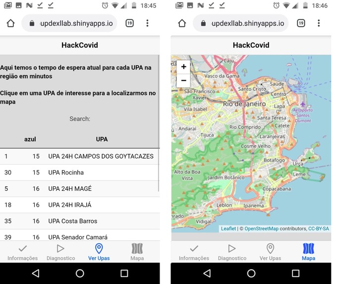 CovidCheck – screenshot 2