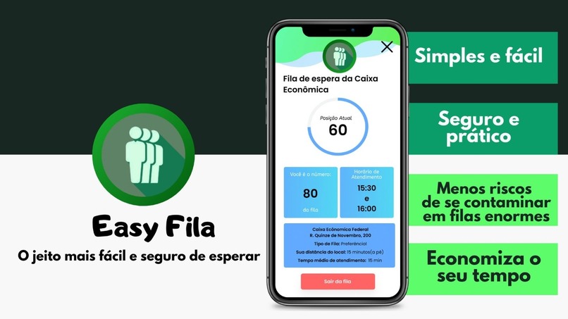 EasyFila: Aplicativo de Gestão de Filas Durante Uma Pandemia – screenshot 1