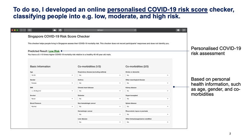 COVID-19 Risk Score Checker – screenshot 2