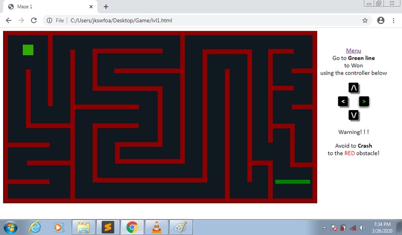 maze game – screenshot 1