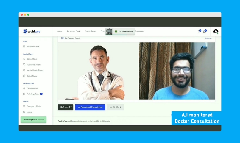 CovidCare - A.I powered Digital Hospital & Laboratory – screenshot 2