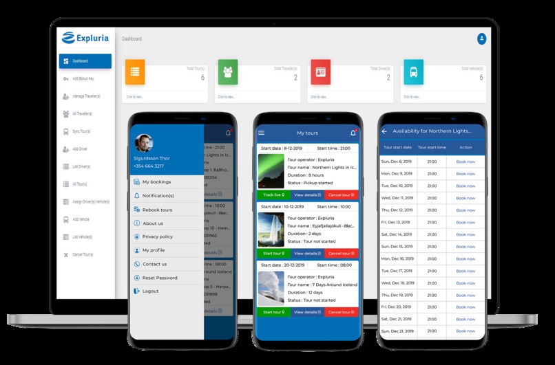 Real-time information to travellers and tour operators – screenshot 1