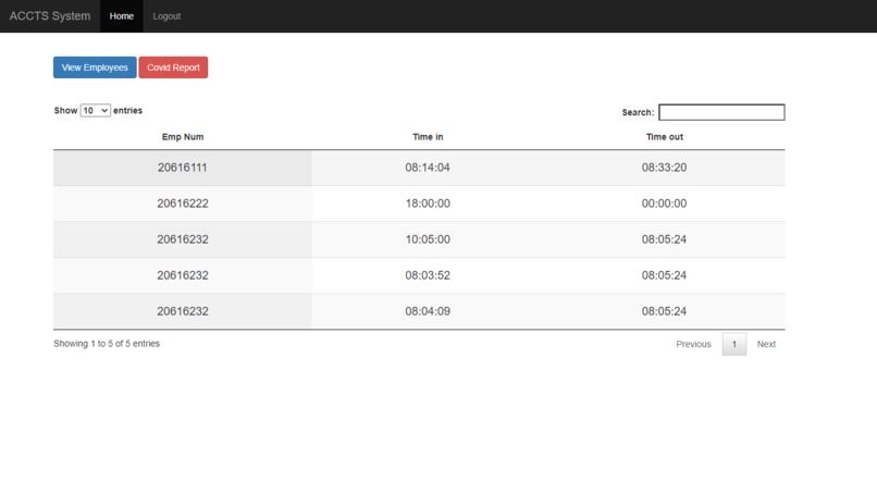 A.C.C.T.S (Automated Comprehensive Contact Tracing System) – screenshot 8