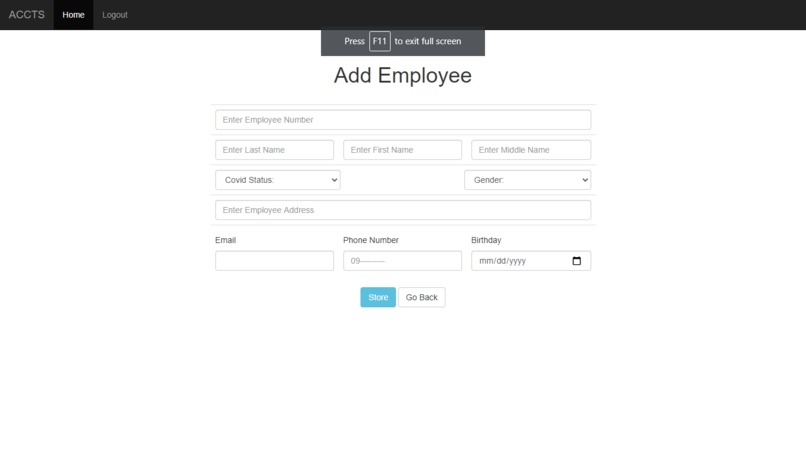 A.C.C.T.S (Automated Comprehensive Contact Tracing System) – screenshot 9