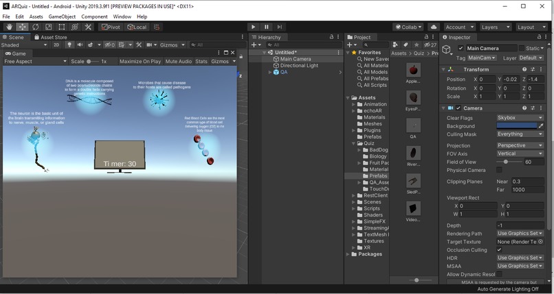 Remote Learning AR Quiz Modules – screenshot 1