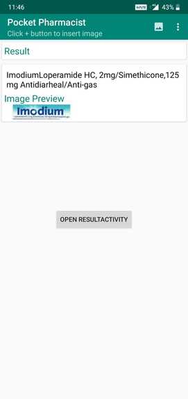 Application for extraction of medicine information – screenshot 1