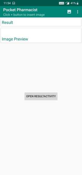 Application for extraction of medicine information – screenshot 2