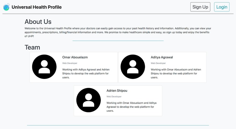 Universal Health Profile – screenshot 2