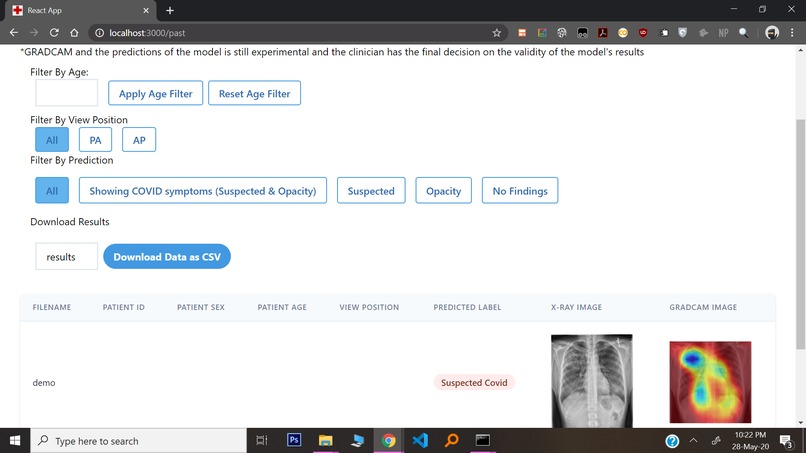 COVID X-Ray Triage Assistant – screenshot 2