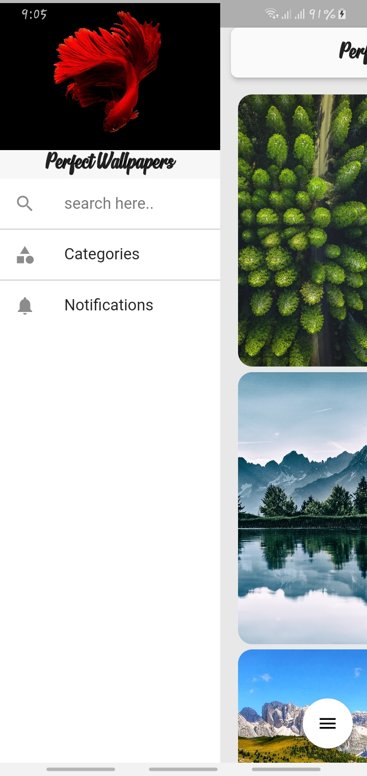 wallpapers application Devpost