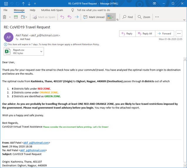 CoVID-19 Virtual Travel Advisor – screenshot 1