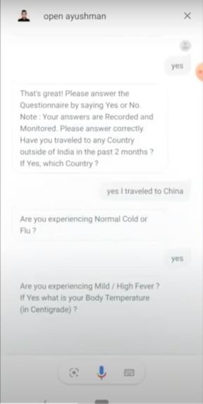 AAYUSHMAN - AI Powered Smart Multi - Purpose Covid-19 Bot – screenshot 3