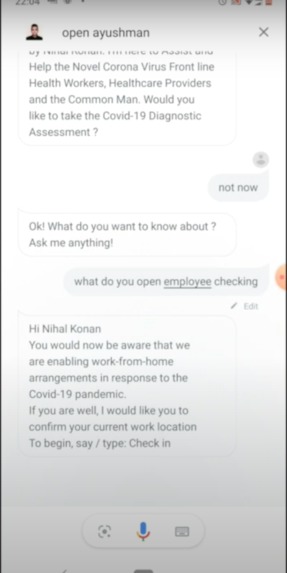 AAYUSHMAN - AI Powered Smart Multi - Purpose Covid-19 Bot – screenshot 5