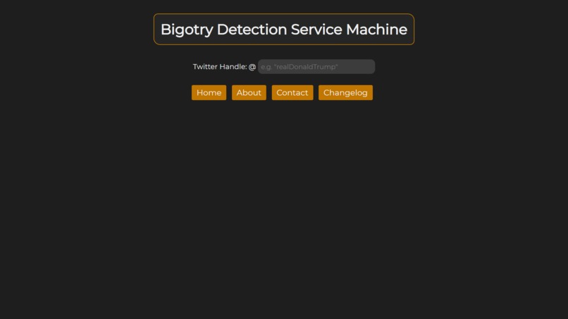 Bigotry Detection Service Machine – screenshot 1