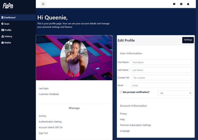 FinPro – screenshot 2