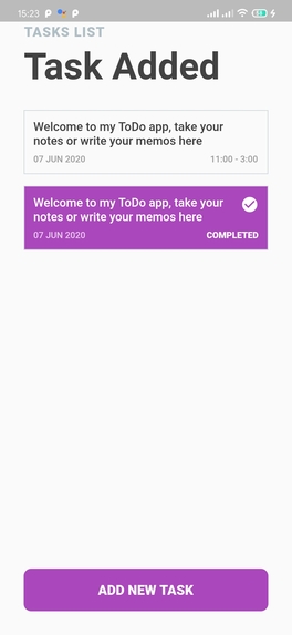 ToDo App – screenshot 1