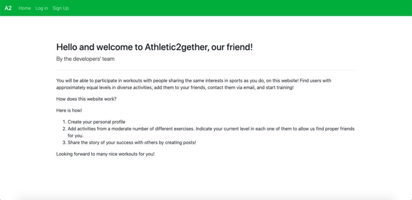 Athletic2gether – screenshot 1